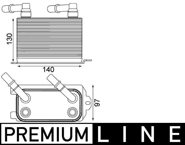 Ölkühler, Automatikgetriebe MAHLE CLC228000P