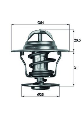 Thermostat, Kühlmittel MAHLE TX1380D