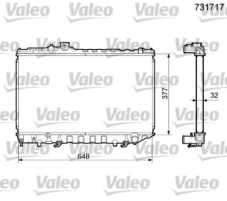 Kühler, Motorkühlung VALEO 731717