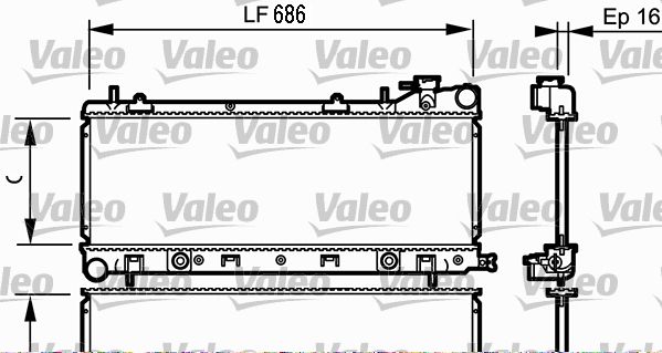 Kühler, Motorkühlung VALEO 734577