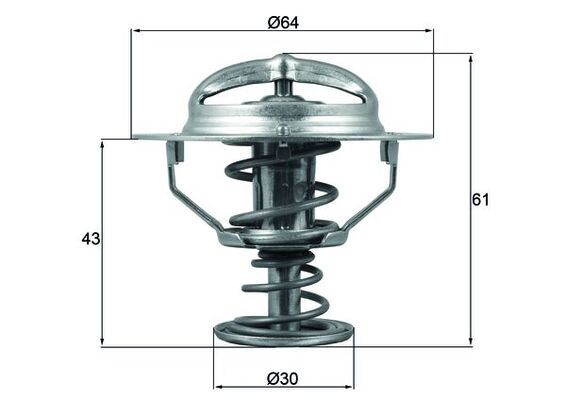 Thermostat, Kühlmittel MAHLE TX17878D