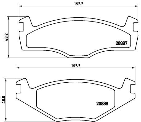 Bremsbelagsatz, Scheibenbremse BREMBO P 85 005