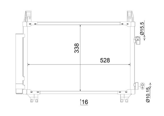 Kondensator, Klimaanlage MAHLE AC806000S