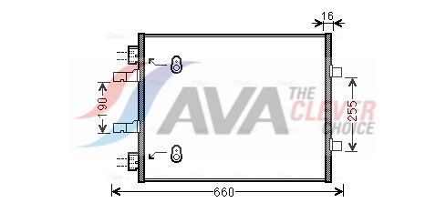 Kondensator, Klimaanlage AVA QUALITY COOLING OL5480