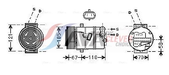 Kompressor, Klimaanlage AVA QUALITY COOLING OLAK494
