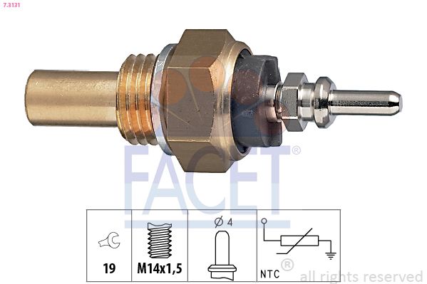 Sensor, Kühlmitteltemperatur FACET 7.3131