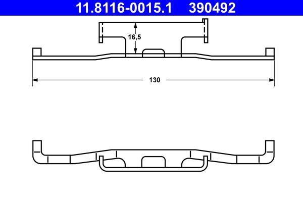Feder, Bremssattel ATE 11.8116-0015.1