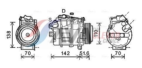 Kompressor, Klimaanlage AVA QUALITY COOLING BWAK427