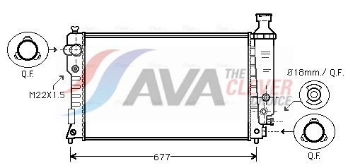 Kühler, Motorkühlung AVA QUALITY COOLING PEA2125