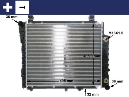 Kühler, Motorkühlung MAHLE CR406000S