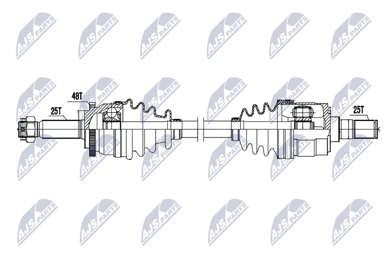 Antriebswelle (Gelenkwelle) NTY NPW-HY-644