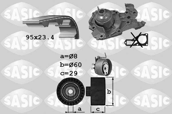 Wasserpumpe + Zahnriemensatz SASIC 3904010