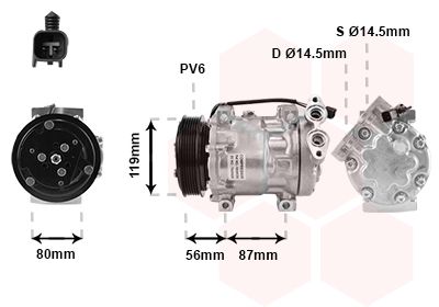 Kompressor, Klimaanlage VAN WEZEL 1800K393
