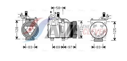 Kompressor, Klimaanlage AVA QUALITY COOLING HYK093