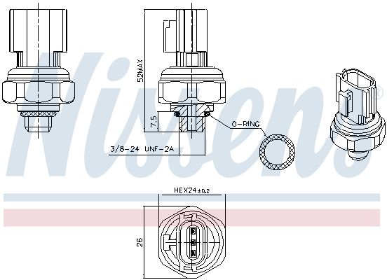 Druckschalter Klimaanlage NISSENS 301077