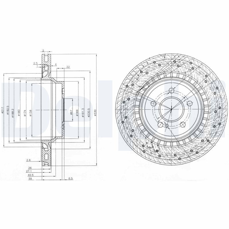 Bremsscheibe DELPHI BG3917