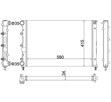 Kühler, Motorkühlung HART 603 390