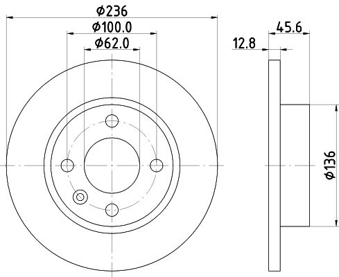Bremsscheibe HELLA 8DD 355 105-871