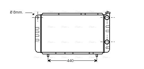 Kühler, Motorkühlung AVA QUALITY COOLING rt2058