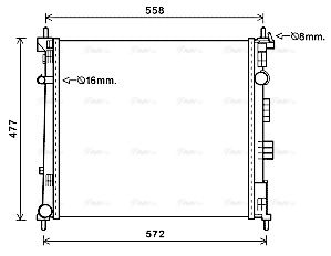 Kühler, Motorkühlung AVA QUALITY COOLING dn2407
