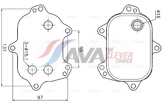 Ölkühler, Motoröl AVA QUALITY COOLING AI3456