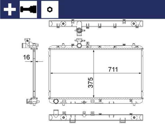 Kühler, Motorkühlung MAHLE CR1314000S