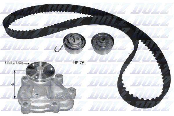 Wasserpumpe + Zahnriemensatz DOLZ KD142