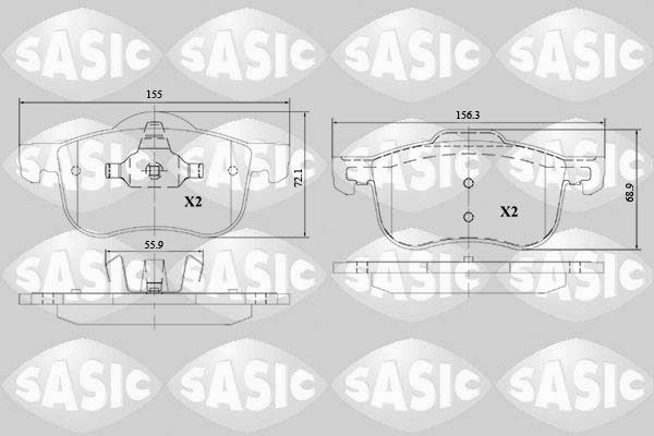 Bremsbelagsatz, Scheibenbremse SASIC 6216137