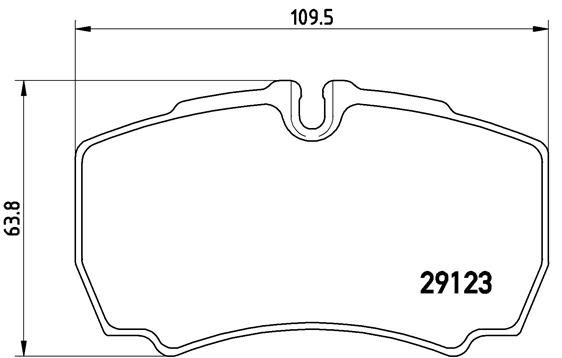 Bremsbelagsatz, Scheibenbremse BREMBO P A6 023