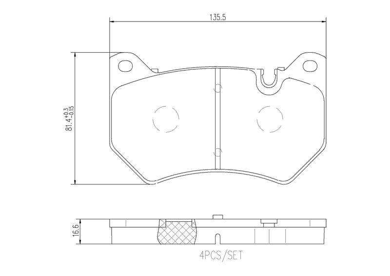 Bremsbelagsatz, Scheibenbremse BREMBO P 85 177