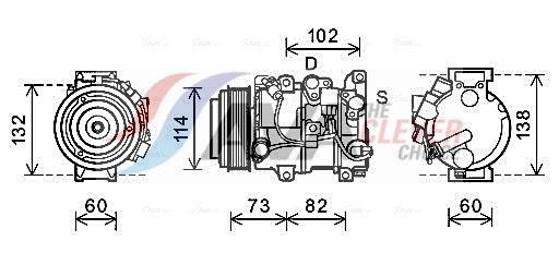 Kompressor, Klimaanlage AVA QUALITY COOLING TOAK639