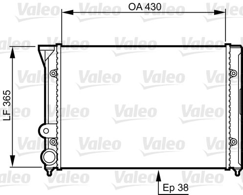 Kühler, Motorkühlung VALEO 731401