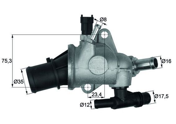 Thermostat, Kühlmittel MAHLE TI14283