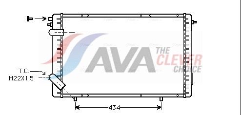 Kühler, Motorkühlung AVA QUALITY COOLING RTA2126