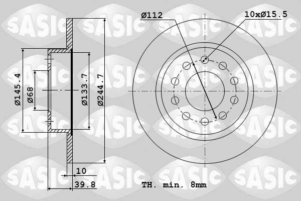 Bremsscheibe SASIC 9004803J