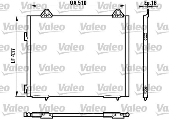 Kondensator, Klimaanlage VALEO 817067