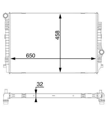 Kühler, Motorkühlung MAHLE CR1593000S
