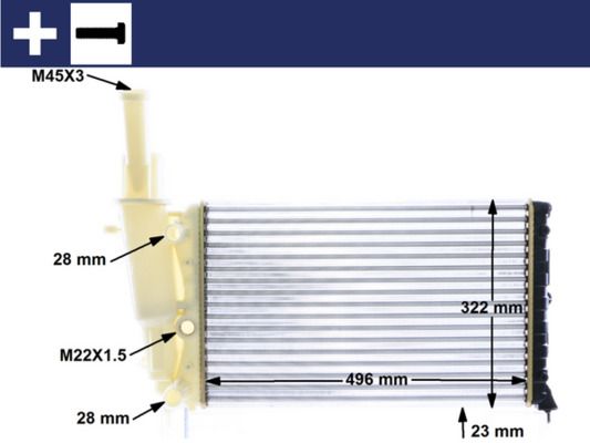 Kühler, Motorkühlung MAHLE CR346000S