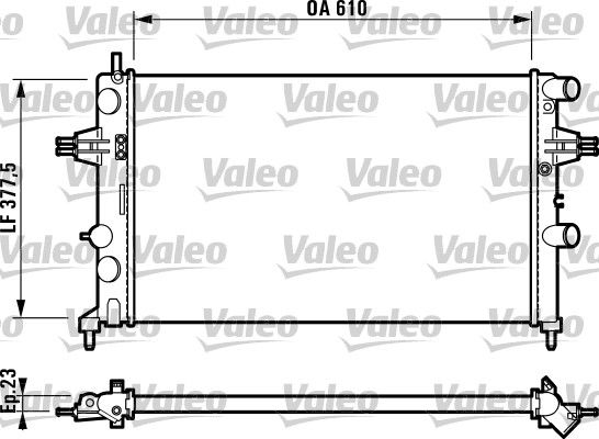 Kühler, Motorkühlung VALEO 732551
