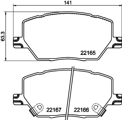 Bremsbelagsatz Bremsbeläge HELLA 8DB 355 025-901