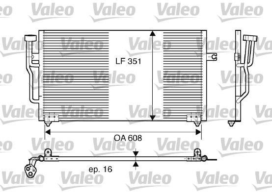 Kondensator, Klimaanlage VALEO 817559