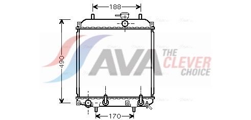 Kühler, Motorkühlung AVA QUALITY COOLING DU2055