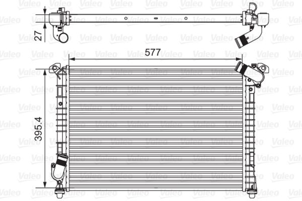 Kühler, Motorkühlung VALEO 734328