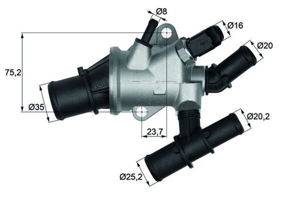 Thermostat, Kühlmittel MAHLE TI 162 88