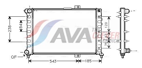 Kühler, Motorkühlung AVA QUALITY COOLING ALA2075