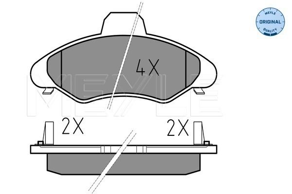 Bremsbelagsatz, Scheibenbremse MEYLE 025 233 0018/W