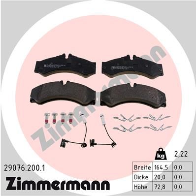 Bremsbelagsatz Bremsbeläge ZIMMERMANN 29076.200.1