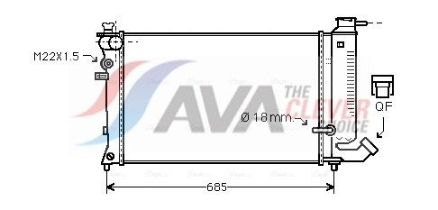 Kühler, Motorkühlung AVA QUALITY COOLING CNA2121