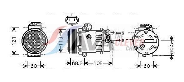 Kompressor, Klimaanlage AVA QUALITY COOLING OLAK464