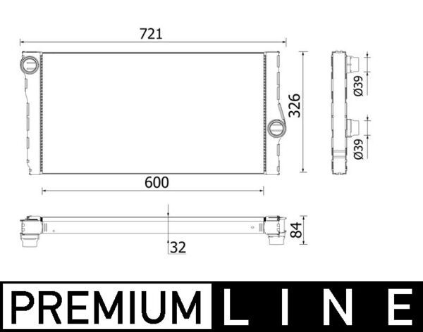 Kühler, Motorkühlung MAHLE CR957000P